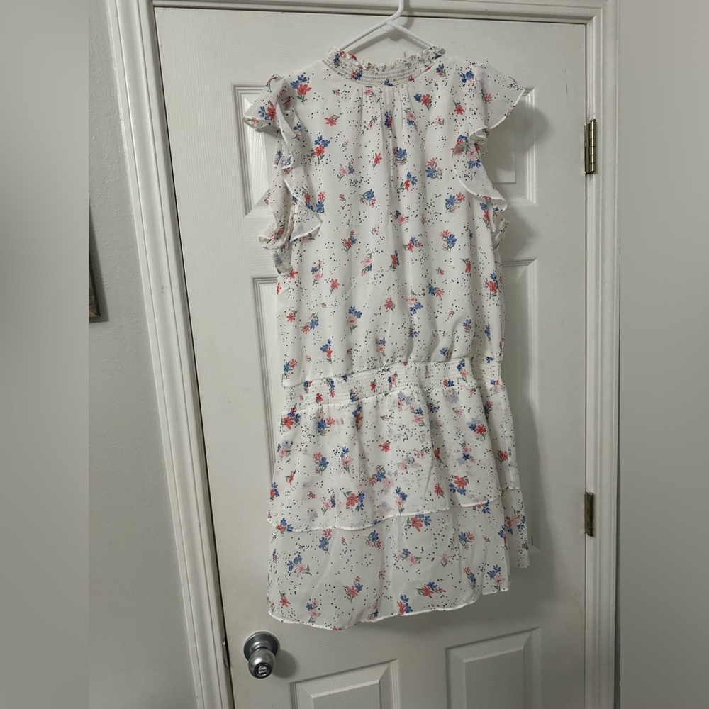 SMOCKED MINI DRESS